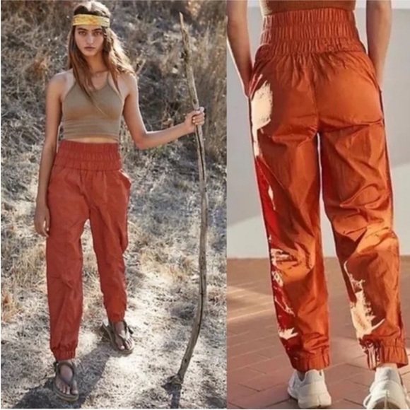 FP Movement by Free People Pants - People Movement The Way Home Joggers Cinnamon Orange Track Pants Small